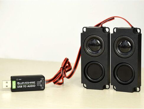 Waveshare USB Sound Card USB Audio Module with Speaker for Raspberry Pi/Jetson Nano, No Need Driver, External Audio Converter,Recording and Playback Support in Saudi Arabia