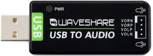 Waveshare USB Sound Card USB Audio Module with Speaker for Raspberry Pi/Jetson Nano, No Need Driver, External Audio Converter,Recording and Playback Support in Saudi Arabia
