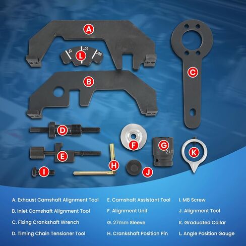 مجموعة أدوات توقيت محرك محاذاة محرك MOCA متوافقة مع محركات BMW N62 N73 in Kuwait