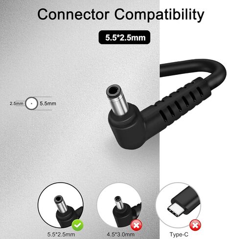 20V 6A 120W Charger Compatible with ASUS Intel NUC 14 13 12 Pro NUC13VYKi7 ROG Swift PG279QM ROG Strix XG349C Gaming VG289Q VG32U Monitor Power Cord in Saudi Arabia