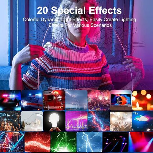 ASHATA RGB Led Video Light, 20W Photography Video Lighting Kit, Handheld Fill Light with 192 High Color Rendering LED Beads LCD Display Screen, 1800K-9000K in Saudi Arabia