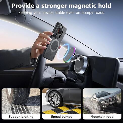 Vacuum Magnetic Phone Holder, 360° Adjustable Suction Phone Mount, the Charger for Magsafe Car Mount with Strong Vacuum Suction, Valentines Day Gifts for Him, Phone Holder for Car for iPhone 17 in Saudi Arabia