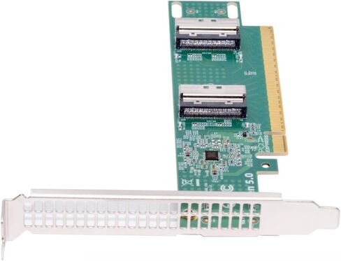 PCIE5.0 PCI-Express 16x إلى Dual MCIO 8i Mini Cool Edge IO SFF-TA-1016 VROC Virtual RAID محول لبطاقة الرسومات SSD اللوحة الرئيسية in Kuwait