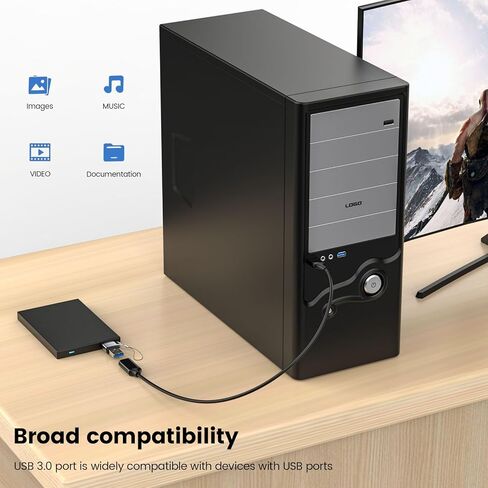 MOGOOD USB to Micro B Adapter, Micro B to USB Male Adaptor, USB3.0 to Micro B Data Charging Adapter Short Converter Adaptor for Computers, Laptops, External Hard Drives in Saudi Arabia