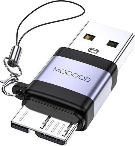 MOGOOD USB to Micro B Adapter, Micro B to USB Male Adaptor, USB3.0 to Micro B Data Charging Adapter Short Converter Adaptor for Computers, Laptops, External Hard Drives in Kuwait