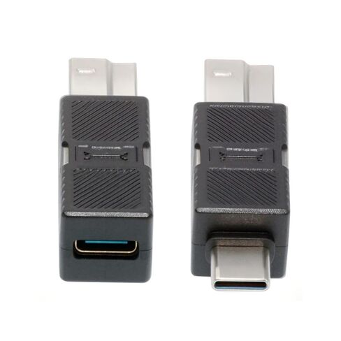 xiwai 2 Pack USB 3.0 Type-B ذكر إلى USB3.0 USB-C ذكر أنثى طقم مهايئ الطابعة وصلة تمديد البيانات 5 جيجابت في الثانية لكاميرا قرص SSD باللون الأسود in Kuwait