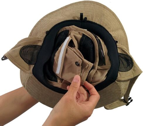 Bucket Hat for Stand Up Paddle Surf & Sun Protection Wide Brim Fast Drying Polyester Sand Color in Saudi Arabia