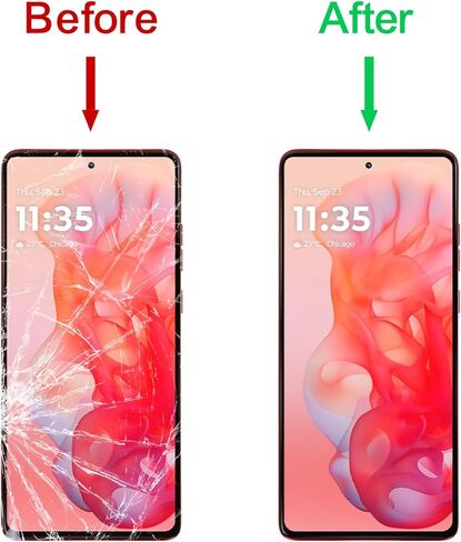 لوحة زجاجية أمامية مقاس 6.7 بوصة لهاتف Motorola Moto G Stylus 5G 2024، استبدال شاشة زجاج العدسة الخارجية الأمامية مع مجموعة أدوات إصلاح OCA - لا توجد شاشة LCD ومحول رقمي يعمل باللمس in Kuwait