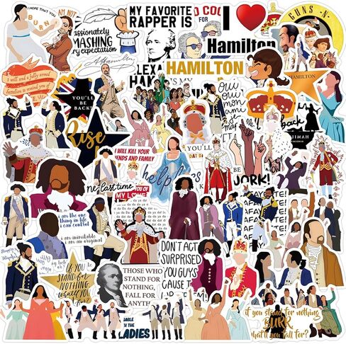 55 قطعة من ملصقات هاملتونز ميرش، ملصقات جمالية كرتونية لطيفة من الفينيل مقاومة للماء لمستلزمات سجل القصاصات الموسيقية لأجهزة الكمبيوتر المحمول وزجاجات المياه والهاتف in Kuwait