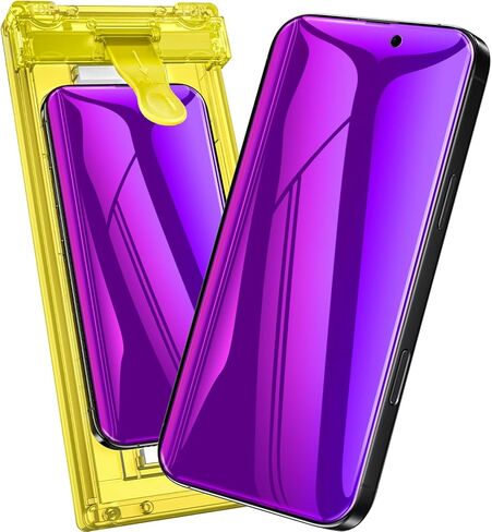 واقي شاشة للخصوصية Fotbor لهاتف iPhone 16 Pro Max، عبوتان من اللون الأرجواني المتدرج المضاد للتجسس والضوء الأزرق 7H طبقة خاصة [صينية المحاذاة التلقائية]، حافظة مضادة للتقشير ومضادة للكسر in Kuwait