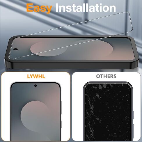 LYWHL for Samsung Galaxy S25 FE Screen Protector, 3 Pack 9H Hardness Tempered Glass Film +2 Pack Camera Lens Protector, Fingerprint Unlock Support, HD Clear Anti-Scratch Easy Install Full Coverage Case Friendly in Saudi Arabia