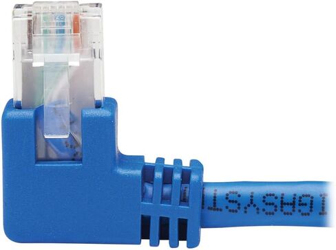 Tripp Lite Le ft. كابل إيثرنت زاوية Cat6، كابل توصيل شبكة UTP مصبوب جيجابت، أزرق، 20 قدم (N204-020-BL-LA) in Kuwait