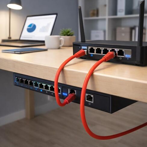 SANOXY Network Cables RJ45 Plug, CAT6, 2M, Orange in Saudi Arabia