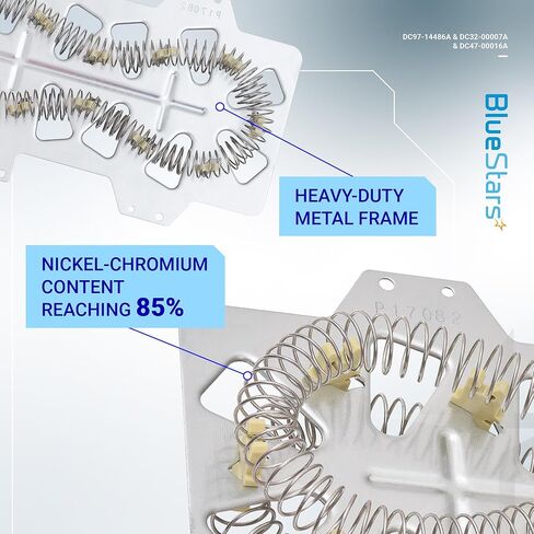 [UPGRADED] Ultra Durable DC97-14486A & DC32-00007A & DC47-00016A Dryer Heating Element Replacement Kit by BlueStars - Exact Fit For Samsung & Kenmore Dryers in Saudi Arabia