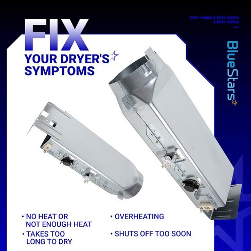 [UPGRADED] Ultra Durable DC97-14486A & DC32-00007A & DC47-00016A Dryer Heating Element Replacement Kit by BlueStars - Exact Fit For Samsung & Kenmore Dryers in Saudi Arabia