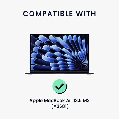 kwmobile Laptop Privacy Screen for Apple MacBook Air 13.6 M2 (A2681) Touch ID Model - Computer Privacy Screen Shield - Laptop Monitor Protector - Anti Glare and Blue Light Blocking in Saudi Arabia