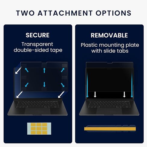 kwmobile Laptop Privacy Screen for Apple MacBook Air 13.6 M2 (A2681) Touch ID Model - Computer Privacy Screen Shield - Laptop Monitor Protector - Anti Glare and Blue Light Blocking in Saudi Arabia