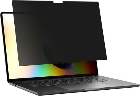 kwmobile Laptop Privacy Screen for Apple MacBook Air 13.6 M2 (A2681) Touch ID Model - Computer Privacy Screen Shield - Laptop Monitor Protector - Anti Glare and Blue Light Blocking in Saudi Arabia
