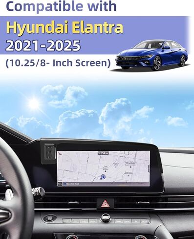 حامل هاتف السيارة PZK لسيارة Hyundai Elantra 2021-2025 SE/SEL/Sport/Limited/N Line، حامل هاتف سيارة بشاشة 8 بوصة/10.25 بوصة متوافق مع حوامل الهاتف التي تدور 360 درجة من Magsafe ولا تؤثر على فتحة التهوية in Kuwait