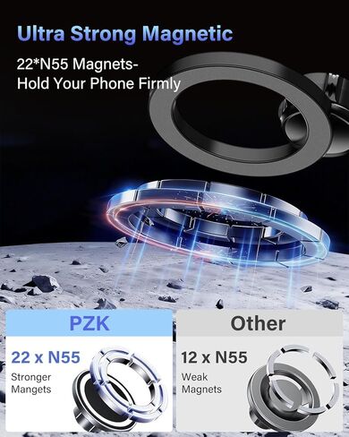 حامل هاتف السيارة PZK لسيارة Hyundai Elantra 2021-2025 SE/SEL/Sport/Limited/N Line، حامل هاتف سيارة بشاشة 8 بوصة/10.25 بوصة متوافق مع حوامل الهاتف التي تدور 360 درجة من Magsafe ولا تؤثر على فتحة التهوية in Kuwait