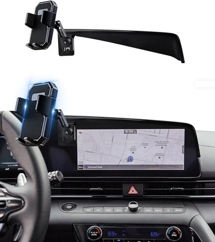 حامل هاتف السيارة PZK لسيارة Hyundai Elantra 2021-2025 SE/SEL/Sport/Limited/N Line، حامل هاتف سيارة بشاشة 8 بوصة/10.25 بوصة متوافق مع حوامل الهاتف التي تدور 360 درجة من Magsafe ولا تؤثر على فتحة التهوية in Kuwait