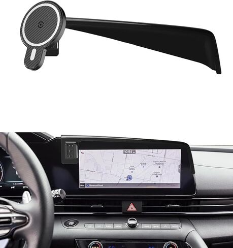 حامل هاتف السيارة PZK لسيارة Hyundai Elantra 2021-2025 SE/SEL/Sport/Limited/N Line، حامل هاتف سيارة بشاشة 8 بوصة/10.25 بوصة متوافق مع حوامل الهاتف التي تدور 360 درجة من Magsafe ولا تؤثر على فتحة التهوية in Kuwait