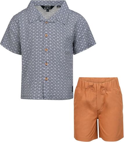 Ben Sherman Clothes Boys’ 2-Piece Linen-Tech Short Set with Button-Down Shirt & Shorts – Baby, Toddler & Big Boys (12M-14) in Kuwait