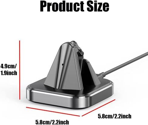 قاعدة شحن لنظارات Ray-Ban Meta الذكية، حامل شاحن محمول متوافق مع Wayfarer، Headliner، Skyler، HSTN، محطة شحن للسفر مع مؤشر LED، سبيكة مع قاعدة مرجحة غير قابلة للانزلاق in Kuwait