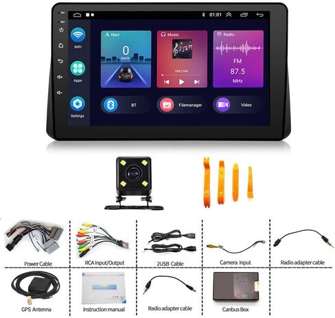 Android Stereo Radio for Dodge Grand Caravan 2011-2020 with Wireless Apple Carplay Android Auto, 9'' Touch Screen for Grand Caravan Bluetooth, HiFi, FM, GPS, WiFi, Mirror Link, SWC, Mic, Backup Cam in Saudi Arabia