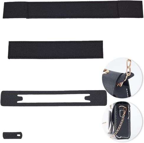 INFUNLY Khaki Leather Base Shaper Set of 4 for Purse WOC, Rectangle Clutch Bag, Bottom Pads, Felt Base Shaper, Saver, Purse Chain Protective Sheet for Wallet on Chain Bags, Handbag in Kuwait