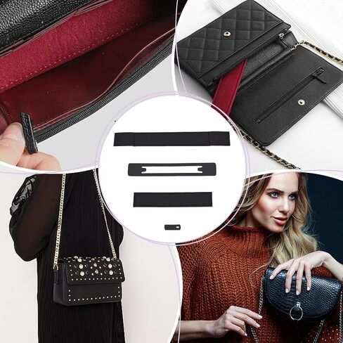 INFUNLY Khaki Leather Base Shaper Set of 4 for Purse WOC, Rectangle Clutch Bag, Bottom Pads, Felt Base Shaper, Saver, Purse Chain Protective Sheet for Wallet on Chain Bags, Handbag in Kuwait