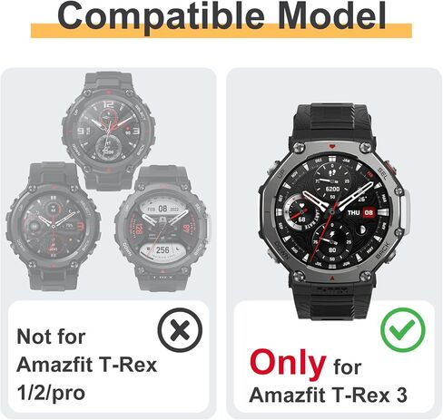 2 Pack for Amazfit T-Rex 3 Screen Protector Case, Anti-Scratch Soft TPU Bumper Protective Accessories in Saudi Arabia