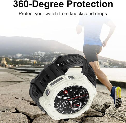 2 Pack for Amazfit T-Rex 3 Screen Protector Case, Anti-Scratch Soft TPU Bumper Protective Accessories in Saudi Arabia