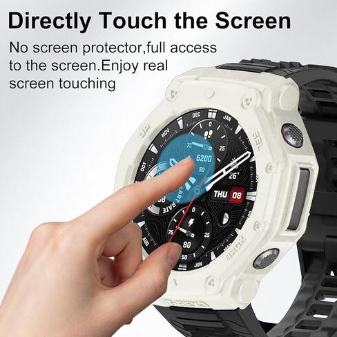 2 Pack for Amazfit T-Rex 3 Screen Protector Case, Anti-Scratch Soft TPU Bumper Protective Accessories in Saudi Arabia