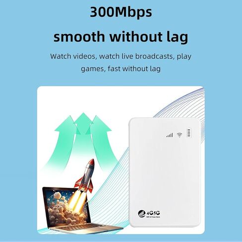 نقطة اتصال محمولة 4G LTE، نقطة اتصال واي فاي محمولة بسرعة 300 ميجا بت في الثانية مع فتحة لبطاقة SIM، واي فاي للجيب مع مسافة واي فاي 10 متر، تدعم 10 مستخدمين in Saudi Arabia