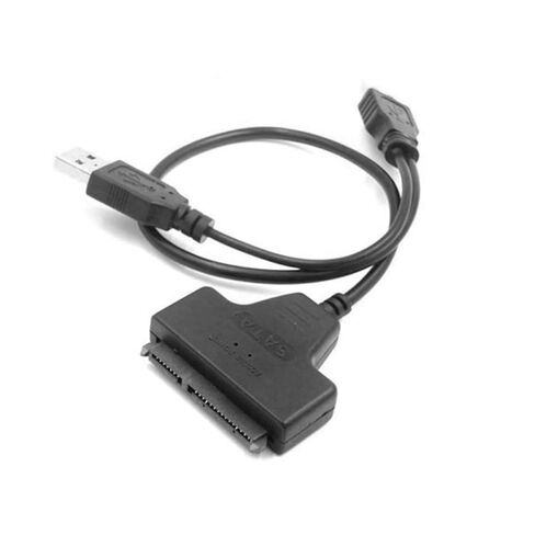 Uonlytech 2 قطعة 2.5 بوصة إلى كابل محول USB سلك بيانات القرص الصلب الخارجي مع مصدر طاقة USB لنقل بيانات SSD للكمبيوتر المحمول وتوصيل محرك الأقراص السهل in Kuwait