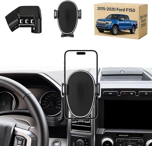 حامل هاتف F150 (2021-2024 2025، الجيل الرابع عشر)، حامل هاتف داش للشاحنة، حامل هاتف بزاوية 360 درجة، حامل سيارة بدون استخدام اليدين لهواتف iPhone وSamsung وAndroid، وأدوات وإكسسوارات السيارة لسيارة Ford F-150 in Kuwait