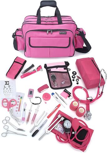 ASA TECHMED Durable Nurse Travel Bag with Nursing Supplies – Multi-Pocketed, Heavy-Duty Nylon, Webbed Shoulder Strap in Kuwait