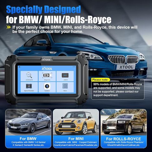 XTOOL IP500 OBD2 Scanner Fit for BMW Full System, ECU Coding Bidirectional Scan Tool with All Reset Services, Battery Registration Tool for BMW/Mini/RR w/CAN FD/Lifetime Free Update in Saudi Arabia