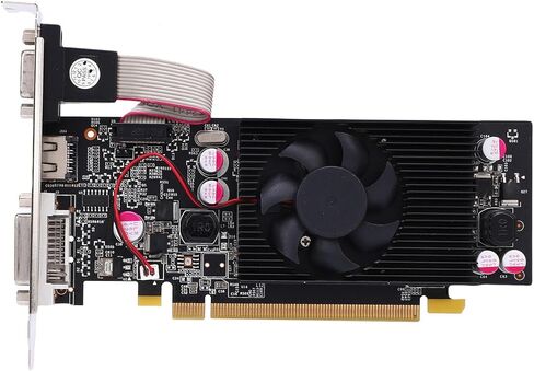 Bewinner GT 610 1GB GDDR3 Low Profile Graphics Card, 1000MHz PCIe 2.0 x16, Silent Cooling Fan, HDMI DVI Outputs, Graphics Card for Basic Gaming Office PC in Saudi Arabia