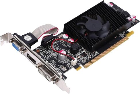 Bewinner GT 610 1GB GDDR3 Low Profile Graphics Card, 1000MHz PCIe 2.0 x16, Silent Cooling Fan, HDMI DVI Outputs, Graphics Card for Basic Gaming Office PC in Saudi Arabia