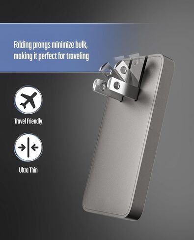 شاحن حائط مسطح USB-C من جالفانوكس، قابس جداري للشحن السريع فائق النحافة (20 وات) لهواتف iPhone وSamsung - منفذ مزدوج (USB-A وUSB نوع C) أسود in Kuwait