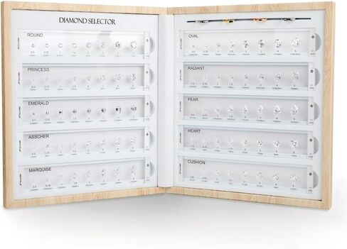 GemTrue Diamond Selector Kit - Visual Diamond Size and Shape Kit 9A Standard Cubic Zirconia in Saudi Arabia