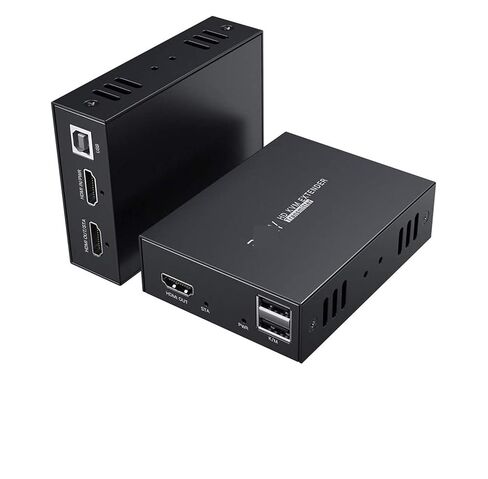 IP Network USB 2.0 KVM Extender RJ45 Ports 1080P HDMI Over LAN KVM Extender 150m HDMI KVM Extensor by Cat5 Cat5e Cat6(One TX and one RX,UK Power Plug) in Saudi Arabia