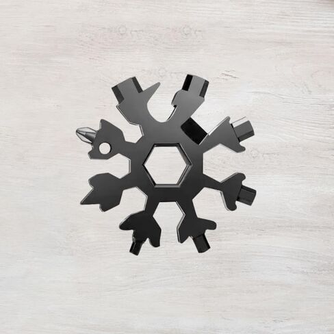 Gifts for Men 19 in 1 Snowflake Multitool, Stainless Steel Snowflake Multi Tool, Gadgets for Outdoor Travel Camping Daily-Black in Saudi Arabia