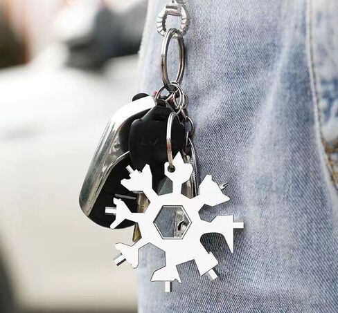 Gifts for Men 19 in 1 Snowflake Multitool, Stainless Steel Snowflake Multi Tool, Gadgets for Outdoor Travel Camping Daily-Black in Saudi Arabia
