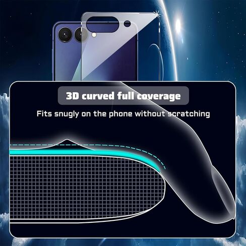 Astter for Samsung Galaxy Z Flip 7 Front Screen Protector 3 Pack,Samsung Flip 7 Full Cover Tempered Glass Screen Protector for Galaxy Z Flip7 Screen Protector Anti Scratch Bubble Free in Saudi Arabia
