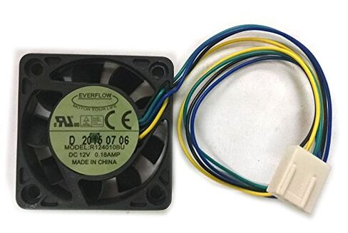 مروحة Everflow 40x10mm PWM عالية السرعة بمحمل كروي مزدوج #R124010BU in Saudi Arabia