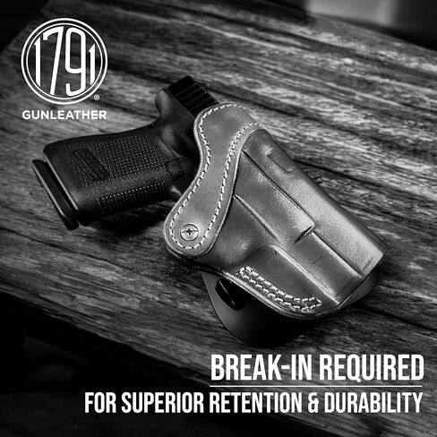 1791 GUNLEATHER 1911 Paddle Holster - حافظة مسدس جلدية OWB CCW جاهزة للبصريات للأحزمة - اليد اليمنى - تناسب موديلات 1911 مع براميل 4 بوصات و5 بوصات in Kuwait