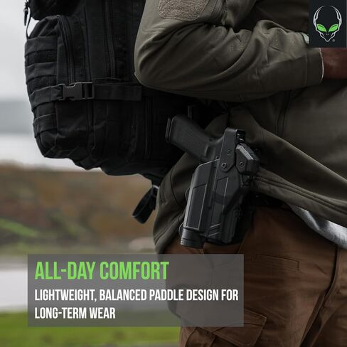 Alien Gear Rapid Force Holster Paddle – Secure Belt Fit up to 1 ¾" – Durable Polymer – Works with Rapid Force Level II, Level III, and Photon Holsters - Made in USA in Saudi Arabia